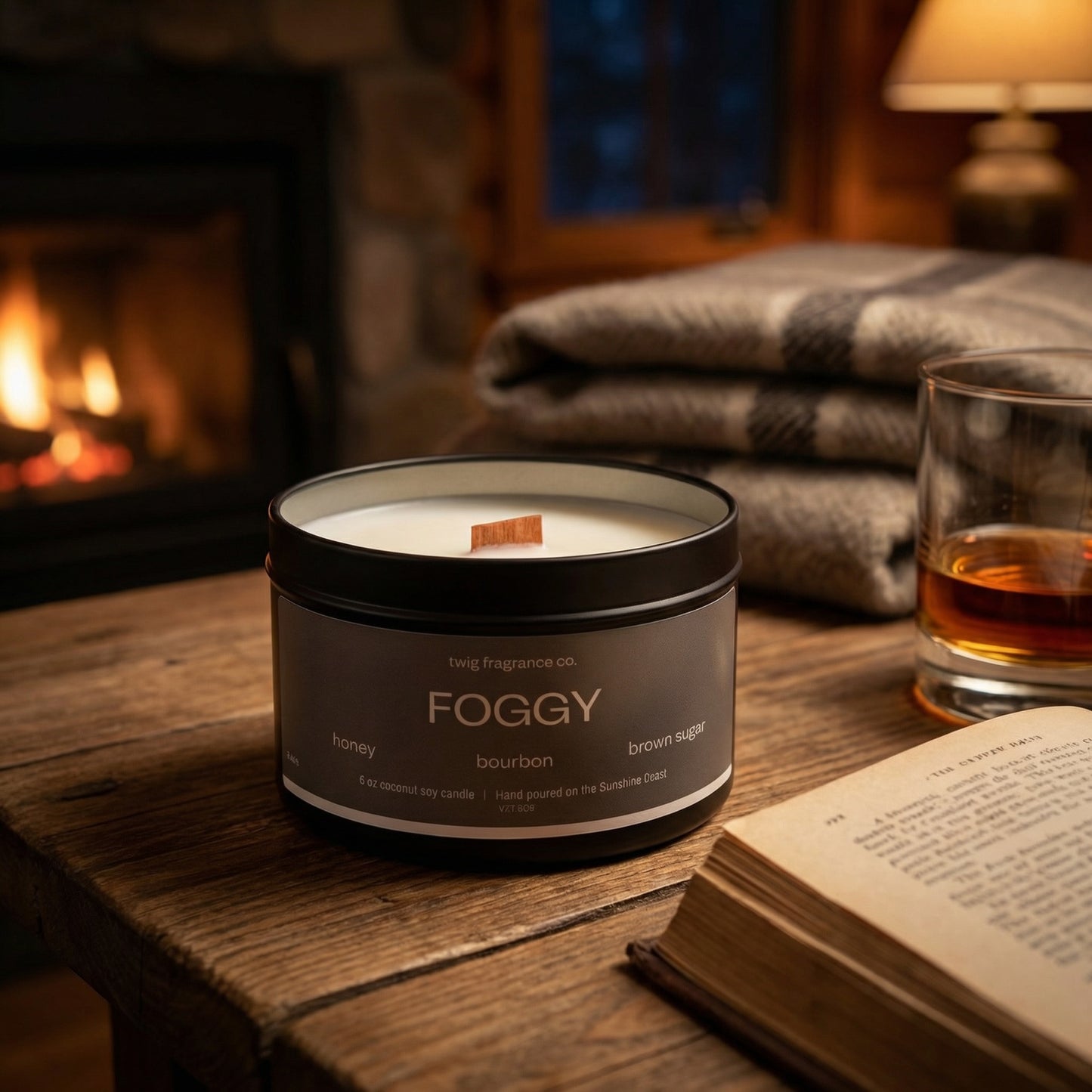 Foggy - Wood Wick Candle | 6 oz
