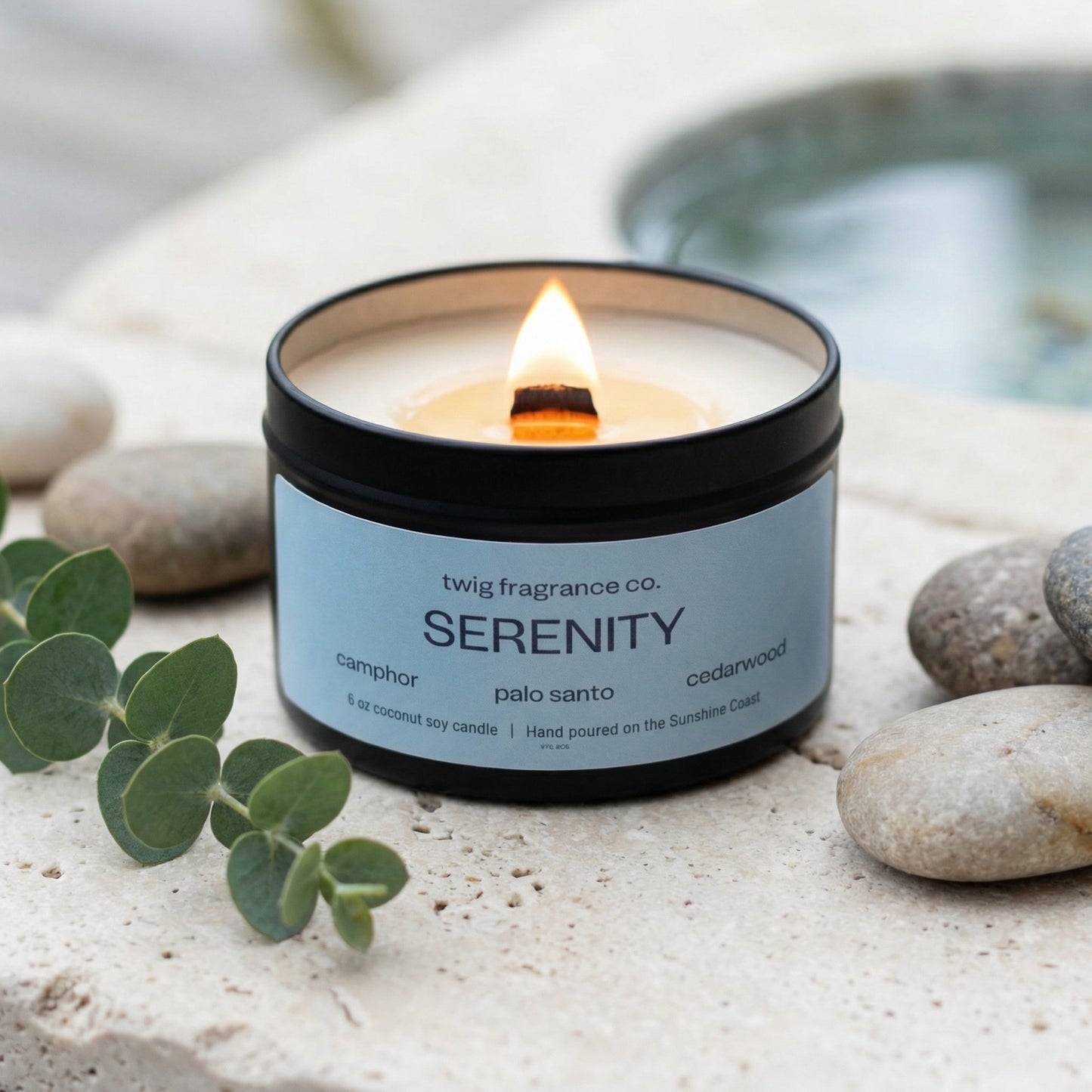 Serenity - Wood Wick Candle | 6 oz